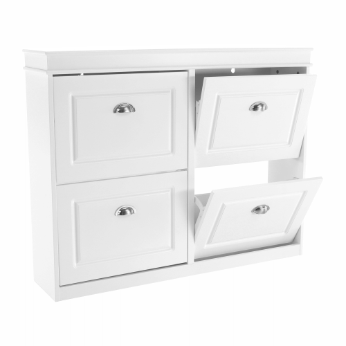 Botník, 2-radový, biela, SEBER TYP 5