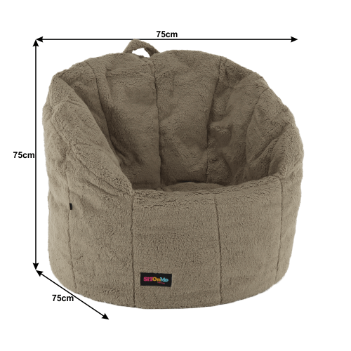 Sedací vak, svetlohnedá látka, ALMERO