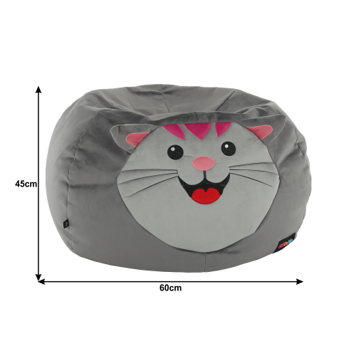 Sedací vak, sivá látka, BABY TYP 1