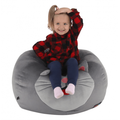 Sedací vak, sivá látka, BABY TYP 1