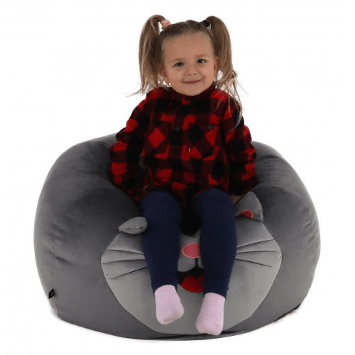 Sedací vak, sivá látka, BABY TYP 1