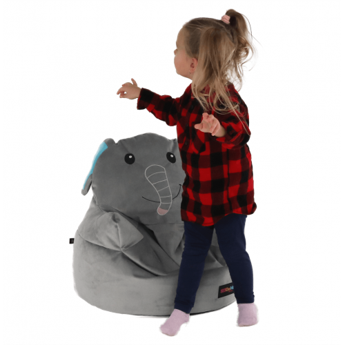 Sedací vak, sivá látka, BABY TYP 2