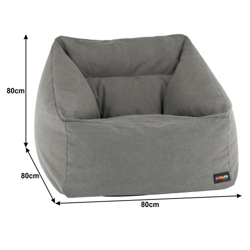 Sedací vak, sivá látka, URASON