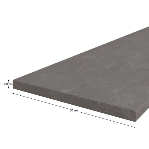 Pracovná doska, hrúbka 2,8 cm, Metalic brown sivá