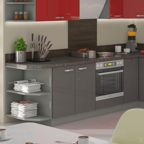 Pracovná doska, hrúbka 2,8 cm, Metalic brown sivá