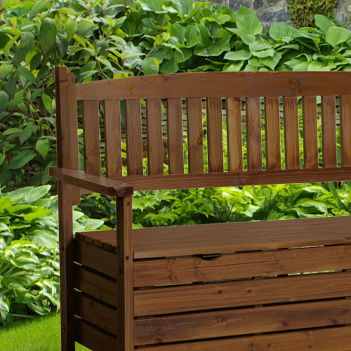 Záhradná lavička, hnedá, 150cm, AMULA