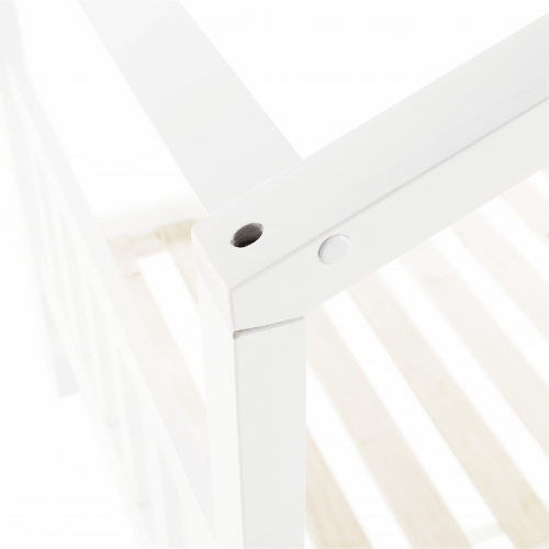 Posteľ s 2 kontajnermi, biela, ELISIA