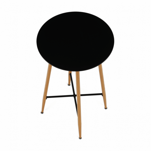Barový stôl, čierna/dub, priemer 60 cm, IMAM