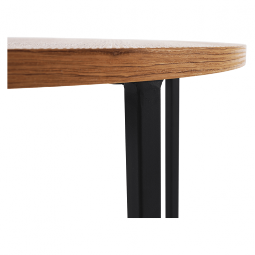 Príručný stolík,  dub/čierny kov, IMSAR