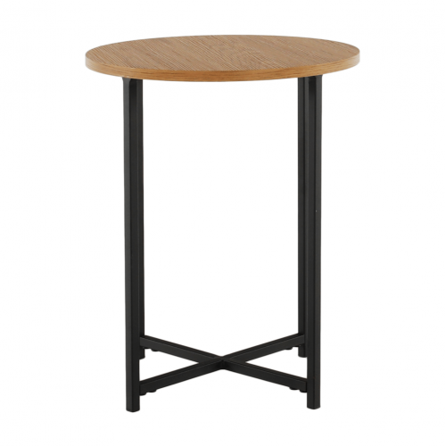 Príručný stolík,  dub/čierny kov, IMSAR