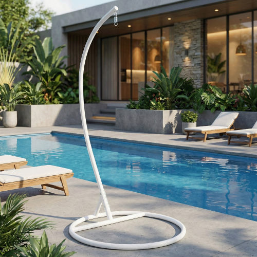 Stojan na závesné hojdacie kreslo, biela, OTAN NEW TYP 2