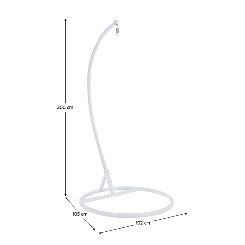 Stojan na závesné hojdacie kreslo, biela, OTAN NEW TYP 2
