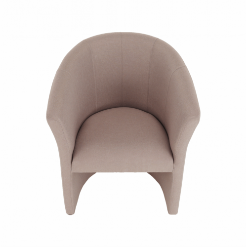 Klubové kreslo, púdrovo ružová látka, CUBA