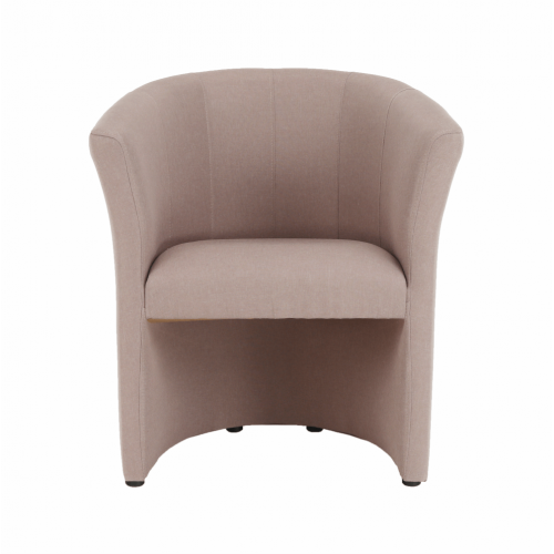 Klubové kreslo, púdrovo ružová látka, CUBA