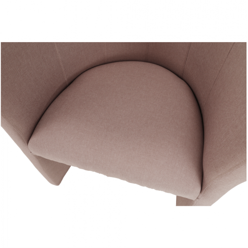 Klubové kreslo, púdrovo ružová látka, CUBA