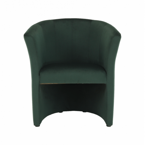 Klubové kreslo, smaragdová látka, CUBA