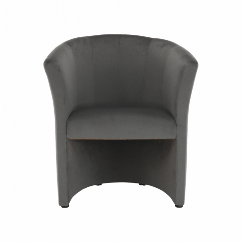 Klubové kreslo, sivá látka, CUBA