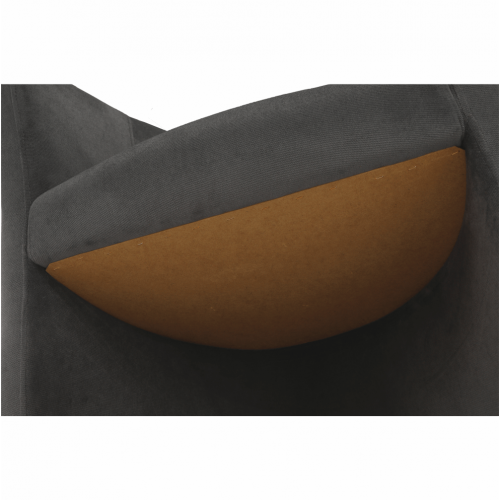 Klubové kreslo, sivá látka, CUBA