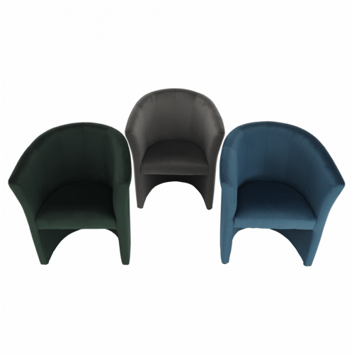 Klubové kreslo, sivá látka, CUBA