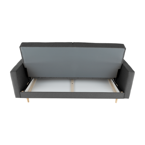 Celočalunený 3-sed, látka tmavosivá, AMEDIA