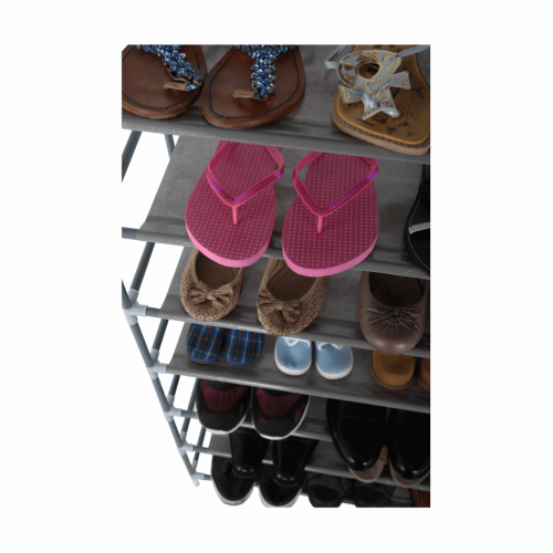 10-radový botník, sivá, FILOU