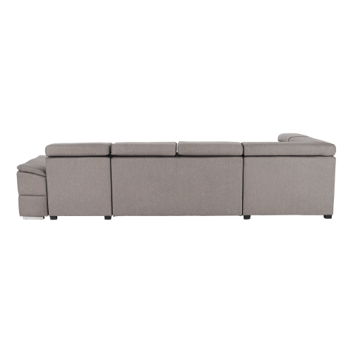 Sedacia súprava, sivohnedá Taupe, pravá, SEGORIA ROH U