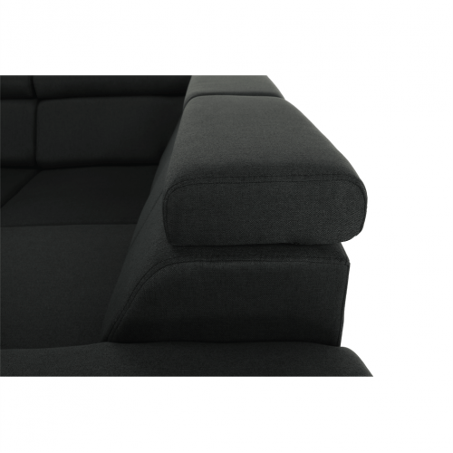 Sedacia súprava, tmavosivá, ľavá, SEGORIA ROH U