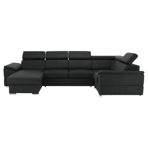 Sedacia súprava, tmavosivá, ľavá, SEGORIA ROH U