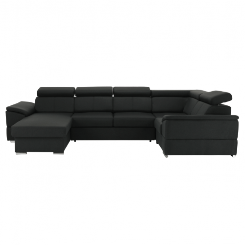 Sedacia súprava, tmavosivá, ľavá, SEGORIA ROH U