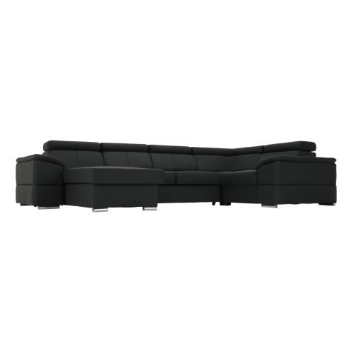 Sedacia súprava, tmavosivá, ľavá, SEGORIA ROH U