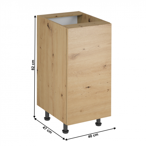 Spodná skrinka, dub artisan, univerzálna, LANGEN D40