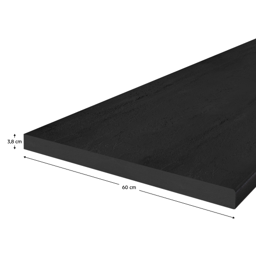 Pracovná doska, hrúbka 3,8 cm, čierny vulkán Pracovná doska, hrúbka 3,8 cm, čierny vulkán