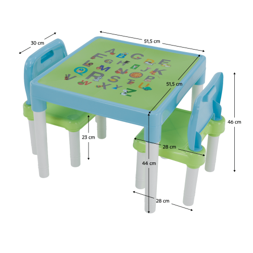 Detský set 1+2, modrá/zelená/biela, BALTO