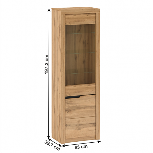 Vitrína A2, dub wotan, pravá, TORONTA