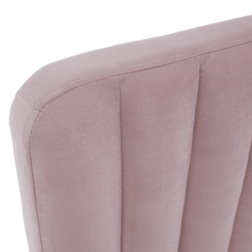 Posteľ, ružová/gold chróm zlatý, 140x200, KAISA