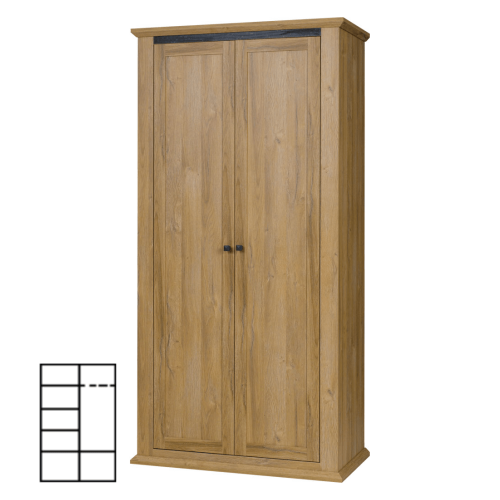 Kombinovaná skriňa MZ2, dub grand, LEON