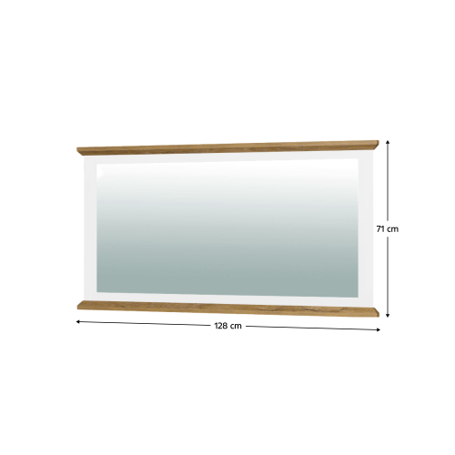 Zrkadlo MZ16, biela/dub grand, LEON