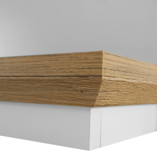 Polica MZ18, biela/dub grand, LEON