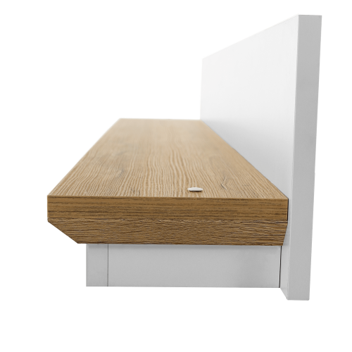 Polica MZ18, biela/dub grand, LEON