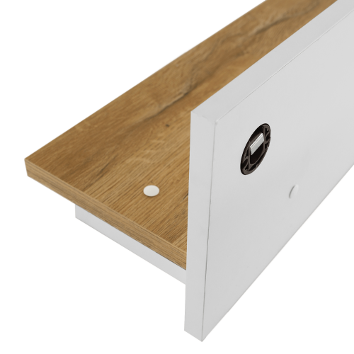 Polica MZ18, biela/dub grand, LEON