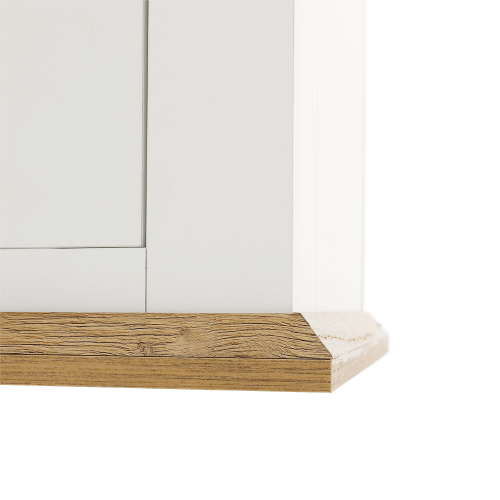 Vitrína MZ6, biela/dub grand, LEON