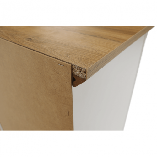 Barová komoda MZ8, biela/dub grand, LEON