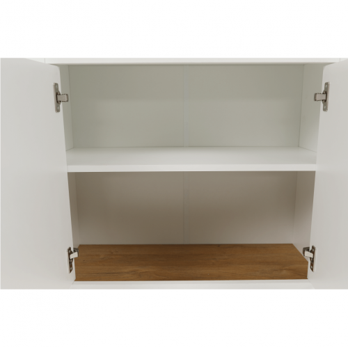 Barová komoda MZ8, biela/dub grand, LEON