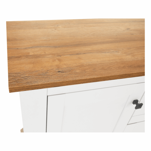 Komoda MZ9, biela/dub grand, LEON