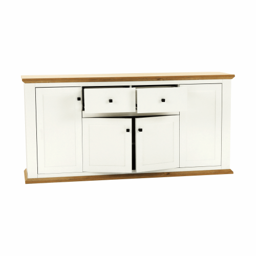 Komoda MZ9, biela/dub grand, LEON