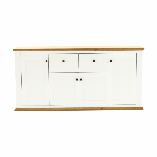 Komoda MZ9, biela/dub grand, LEON