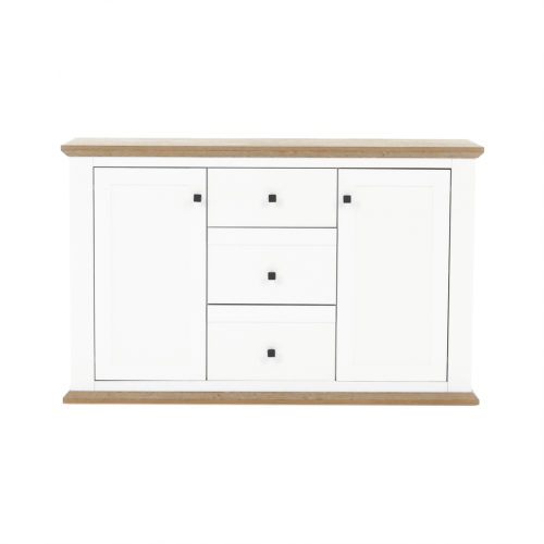Komoda MZ11, biela/dub grand, LEON