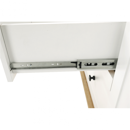 Komoda MZ11, biela/dub grand, LEON