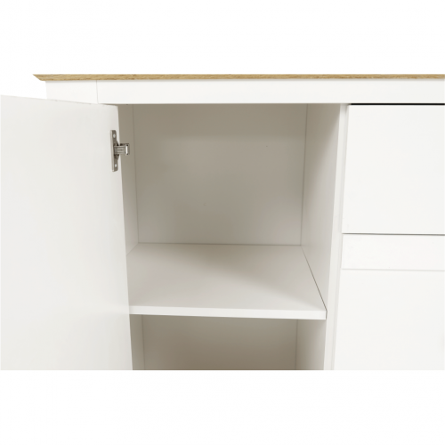 Komoda MZ11, biela/dub grand, LEON