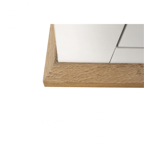 Komoda MZ11, biela/dub grand, LEON